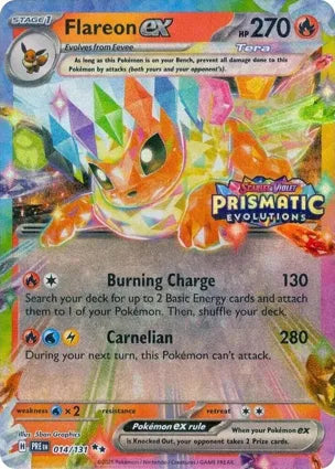 Pokemon TCG Flareon EX 014/131 Stamped Promo Surprise Box
