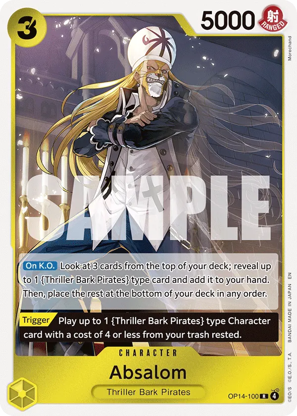 One Piece Card Game Absalom OP14 The Azure Sea's Seven OP14-100