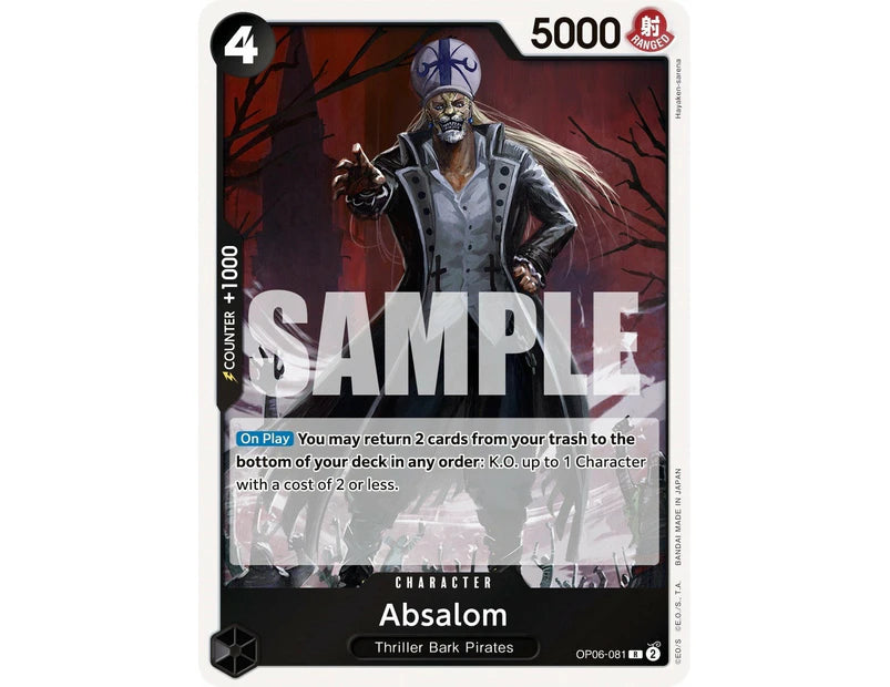 One Piece Card Game Absalom OP06 Wings of the Captain OP06-081