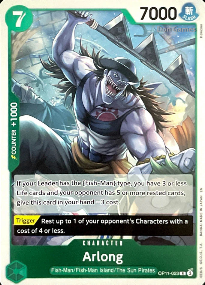 One Piece Card Game Arlong OP11 A Fist of Divine Speed OP11-023