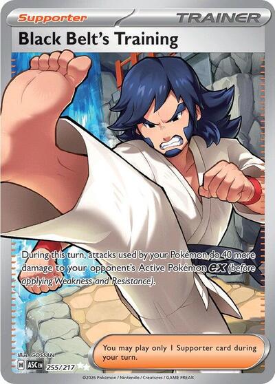 Pokemon TCG Black Belt's Training Full Art Trainer 255/217 Ascended Heroes