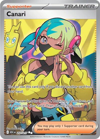 Pokemon TCG Canari Full Art Trainer 257/217 Ascended Heroes
