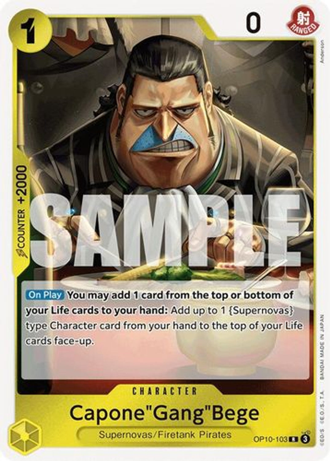 One Piece Card Game Capone"Gang"Bege OP10 Royal Blood OP10-103
