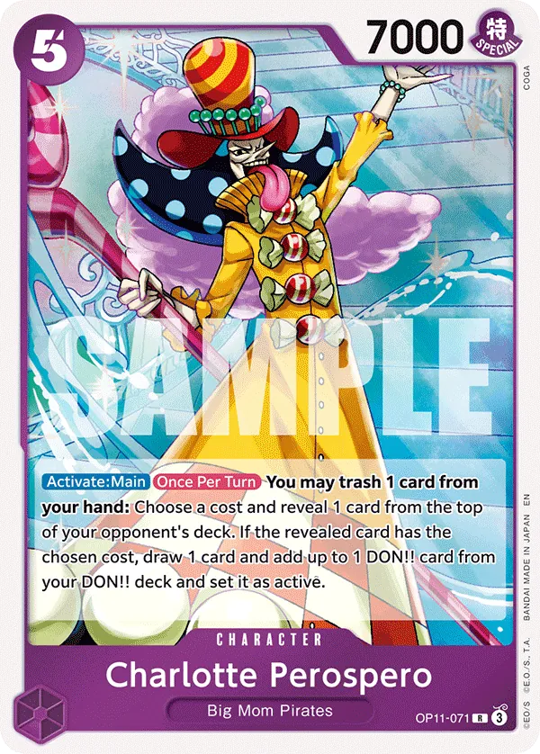 One Piece Card Game Charlotte Perospero OP11 A Fist of Divine Speed OP11-071