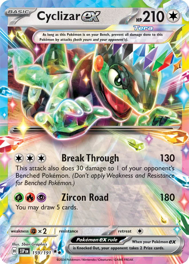 Pokemon TCG Cyclizar EX 159/191 Surging Sparks