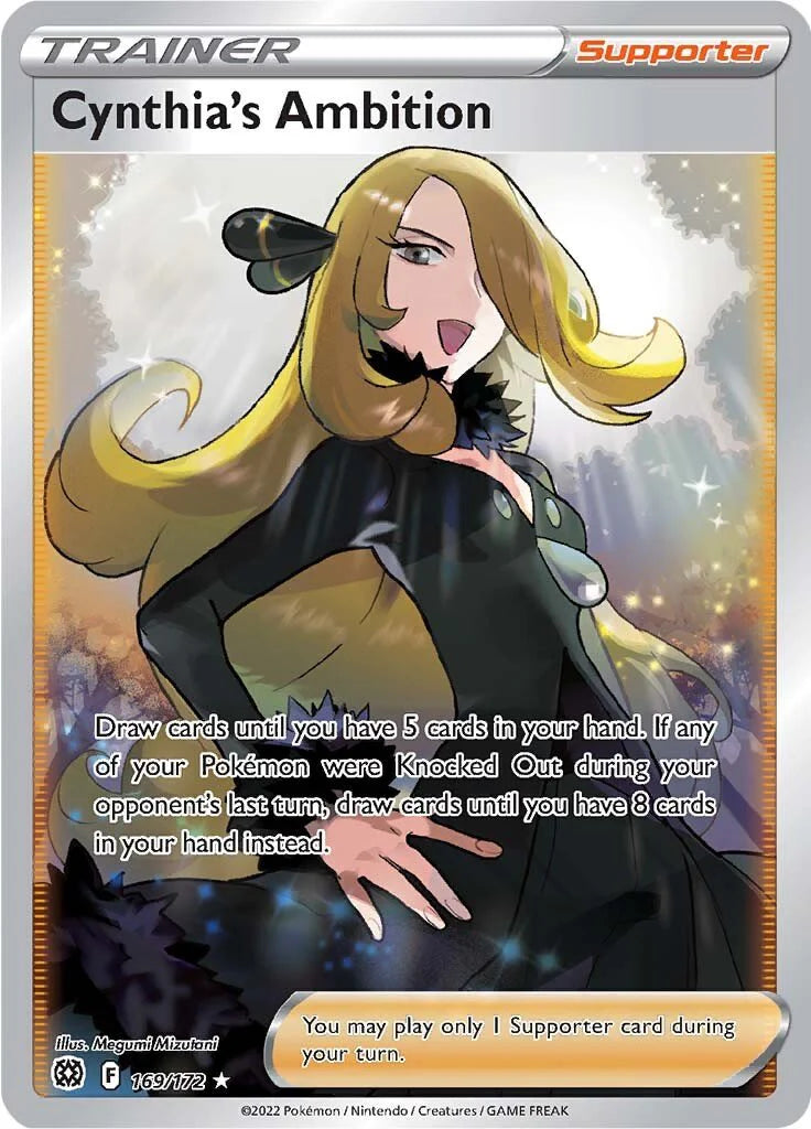 Pokemon TCG Cynthia's Ambition Full Art Trainer 169/172 Brilliant Star