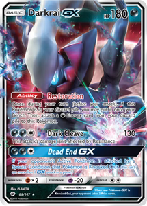 Pokemon TCG Darkrai GX 88/147 Burning Shadows