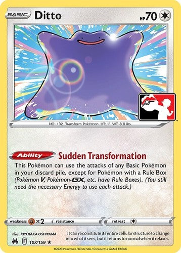Pokemon TCG Ditto 107/159 Prize Pack Series