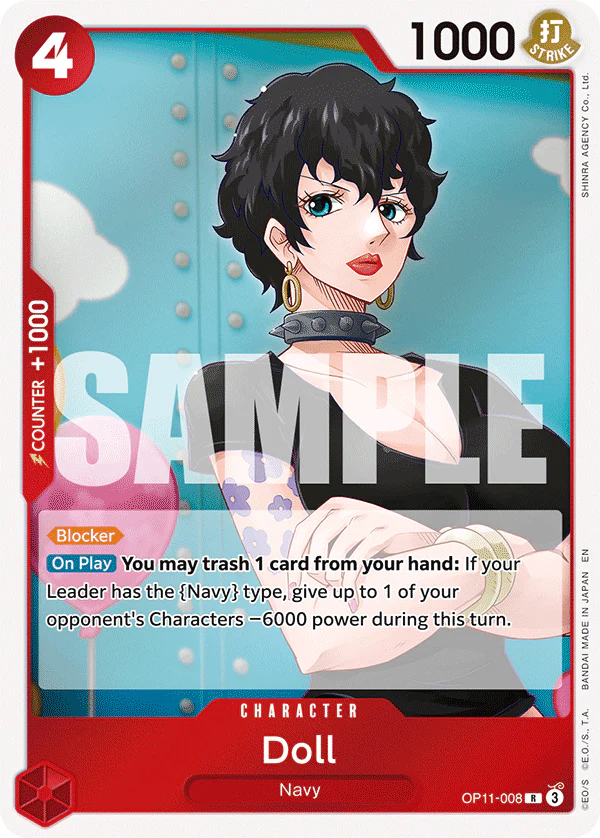 One Piece Card Game Doll OP11 A Fist of Divine Speed OP11-008