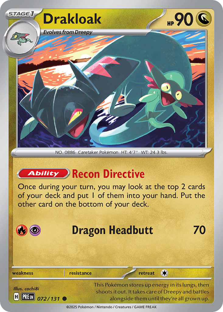 Pokemon TCG Drakloak 072/131 Prismatic Evolutions