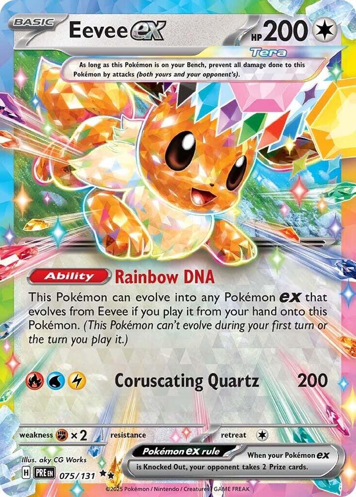 Pokemon TCG Eevee EX 075/131 Prismatic Evolutions