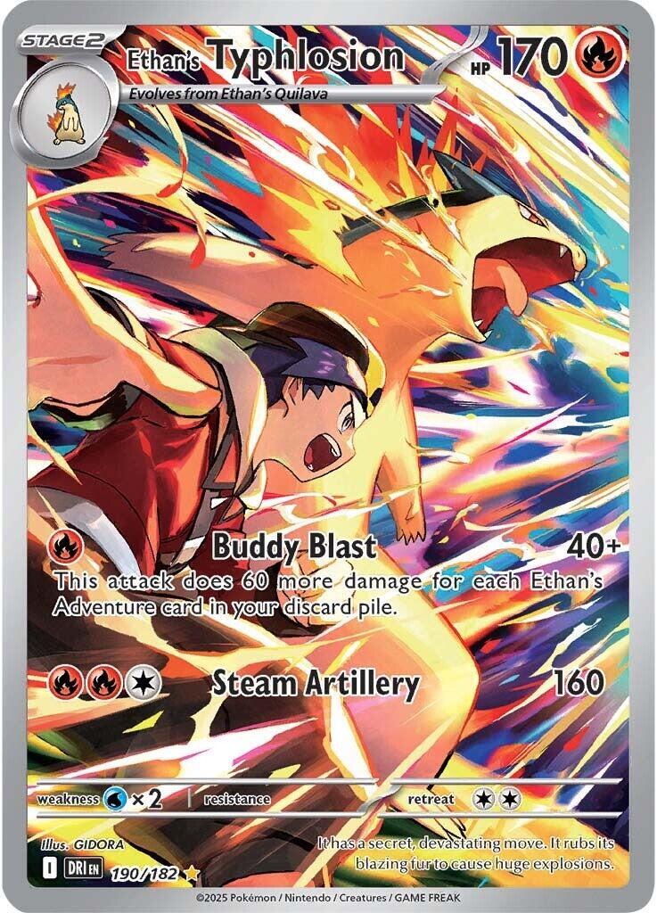 Pokemon TCG Ethan's Typhlosion 190/182 Destined Rivals