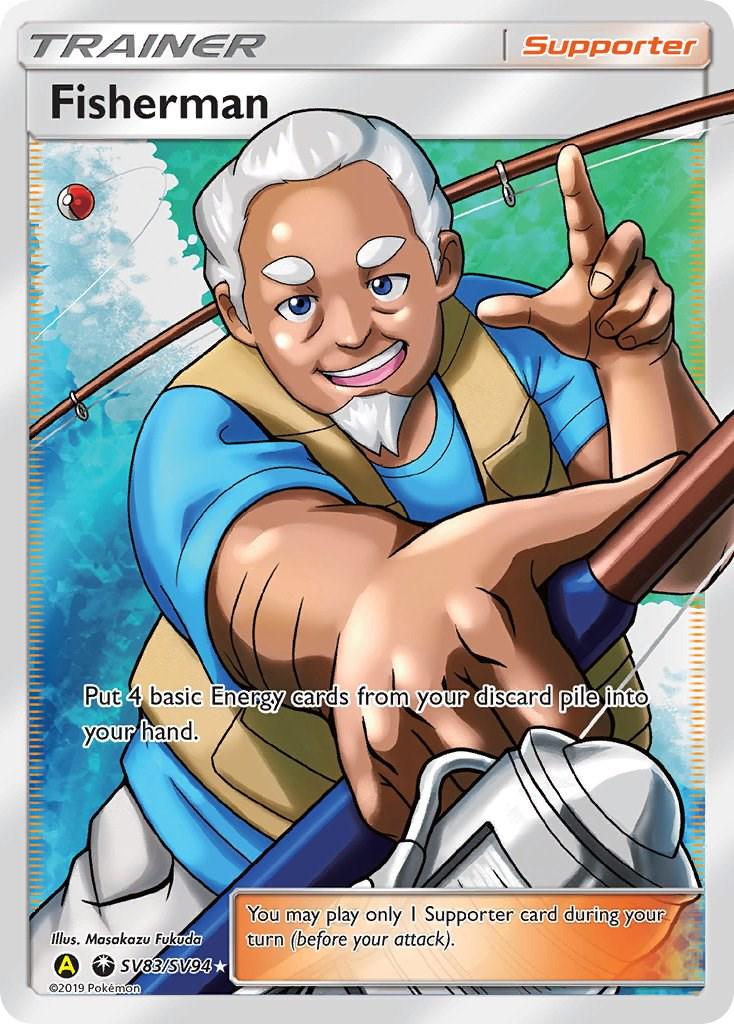 Pokemon TCG Fisherman Full Art Trainer SV83/SV94 Hidden Fates