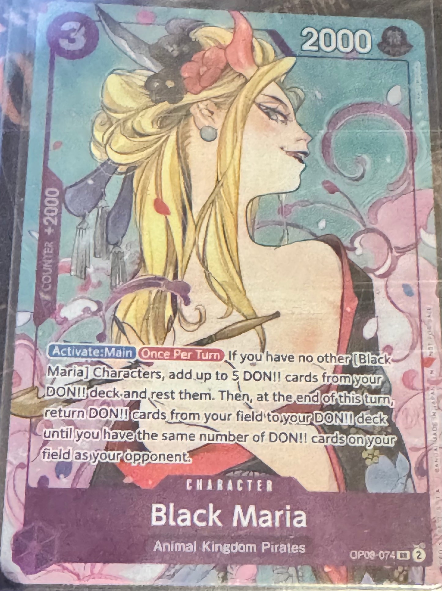 One Piece Card Game Black Maria OP08 Dash Pack 2025 OP08-074