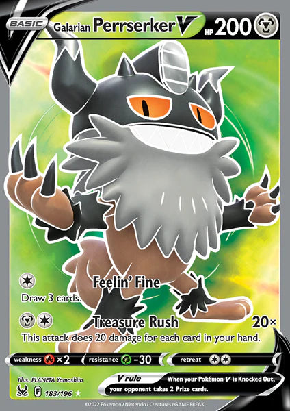 Galarian Perrserker V 183/196 Lost Origin