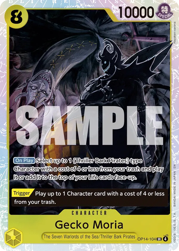 One Piece Card Game Gecko Moria OP14 The Azure Sea's Seven OP14-104