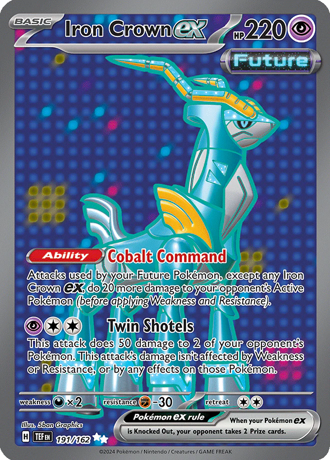 Pokemon TCG Iron Crown EX 191/162 Temporal Forces 2Sis Collectibles Pokemon TCG Iron Crown EX 191/162 Temporal Forces 2Sis Collectibles