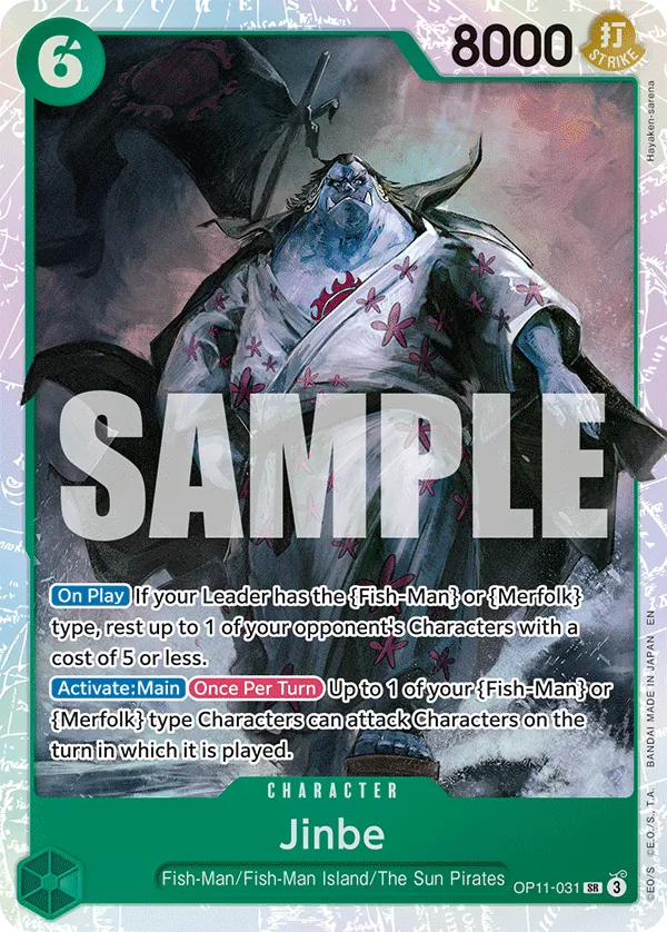 One Piece Card Game Jinbe OP11 A Fist of Divine Speed OP11-031