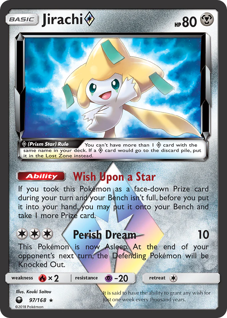 Pokemon TCG Jirachi Prism Star 97/168 Celestial Storm
