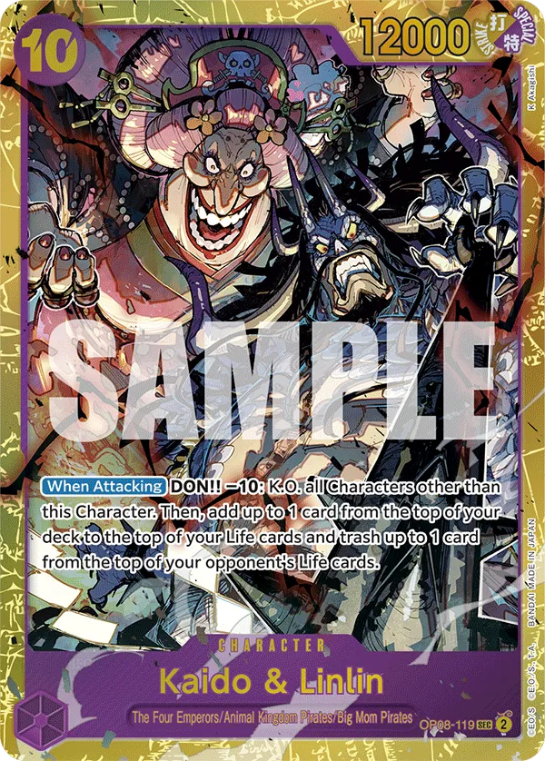 One Piece Card Game Kaido & Linlin OP08 Teo Legends OP08-119