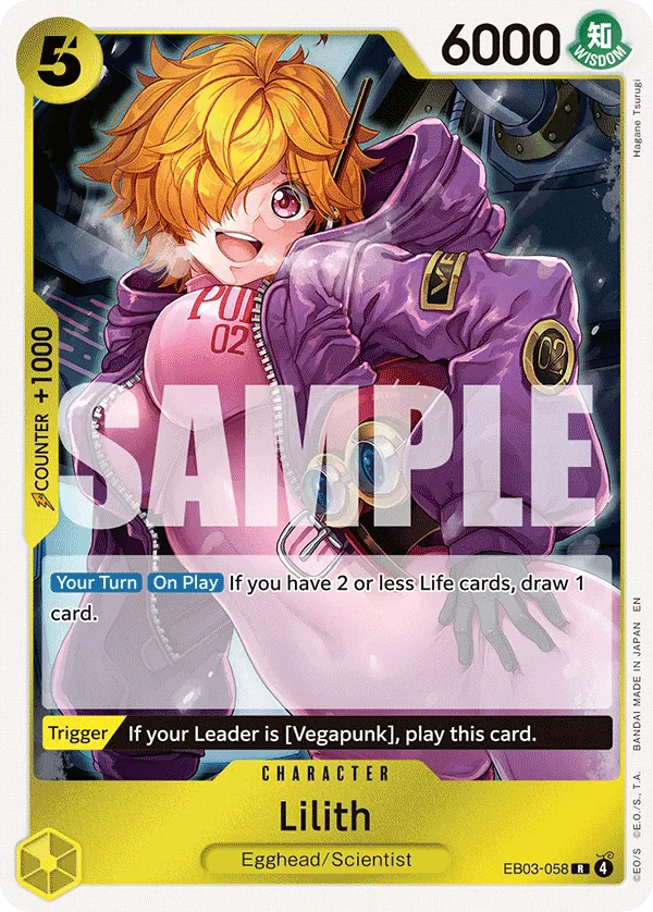 One Piece Card Game Lilith EB03 Extra Booster One Piece Heroines Edition EB03-058