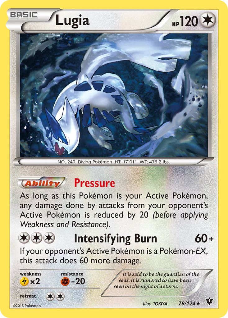 Pokemon TCG Lugia 78/124 Fate Collide