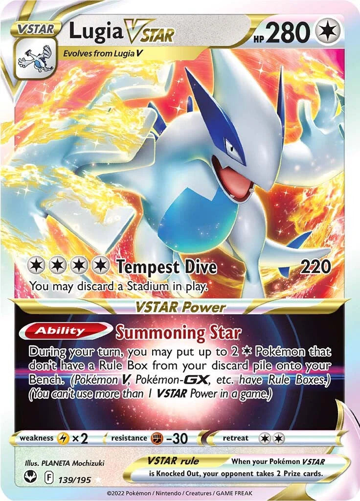 Pokemon TCG Lugia Vstar 139/195 Silver Tempest
