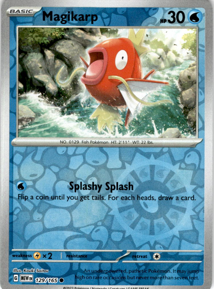Pokemon TCG Magikarp 129/165 Scarlet & Violet