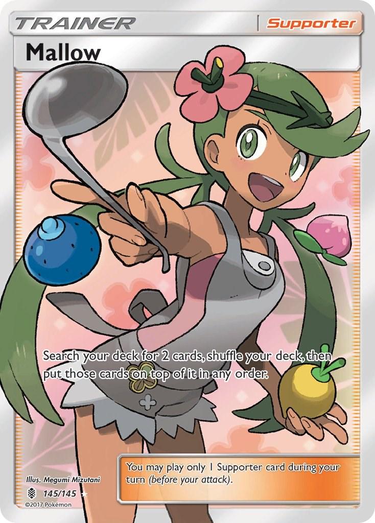 Pokemon TCE Mallow Full Art Trainer 145/145 Guardian Rising
