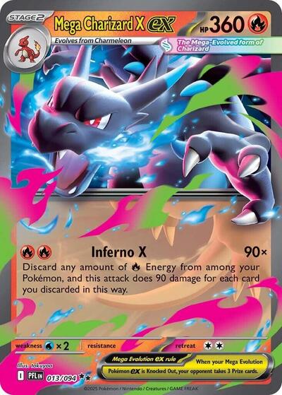 Pokemon TCG Mega Charizard X EX 013/094 Phantasmal Flame