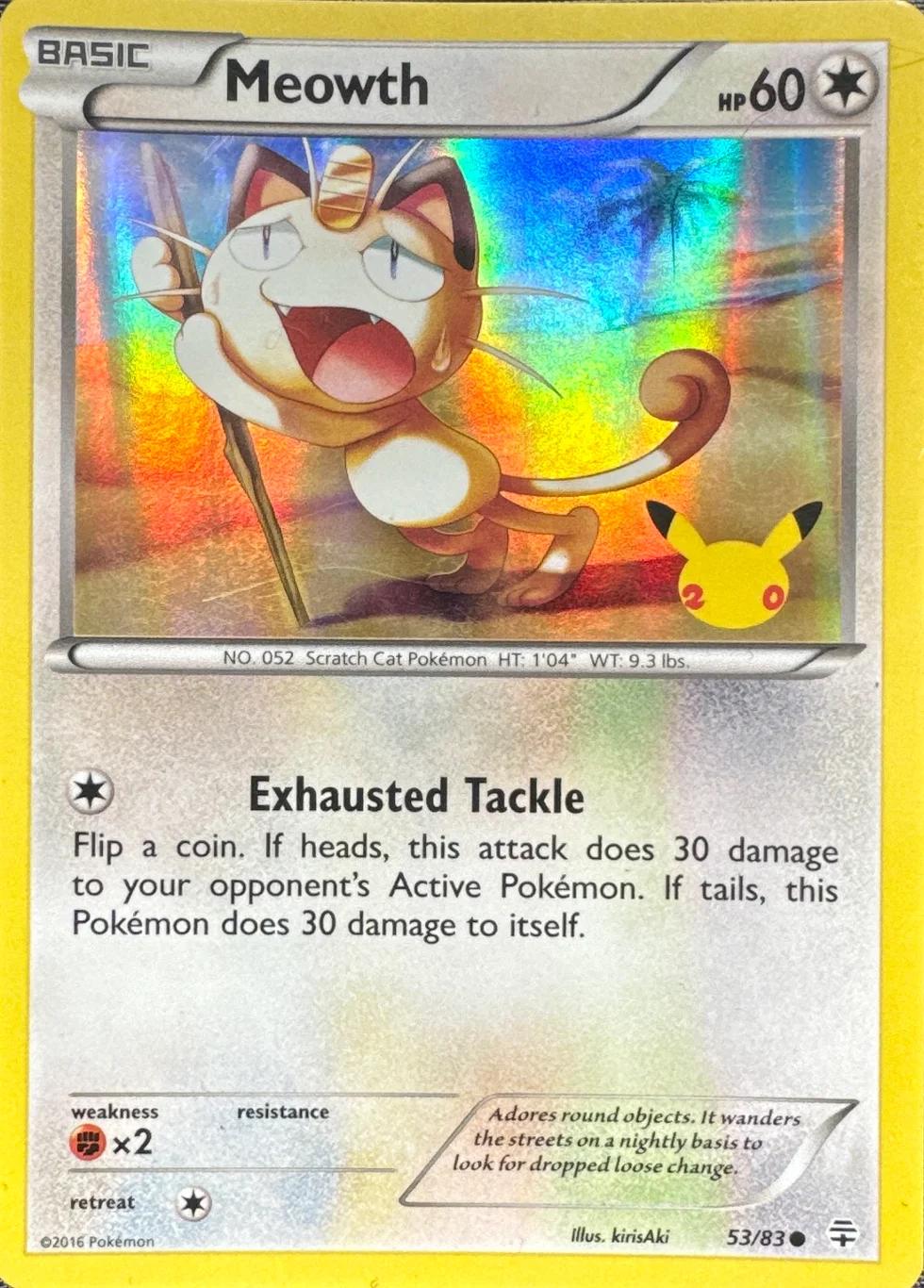 Pokemon TCG Meowth 53/83 Generation Promo 2Sis Collectibles Pokemon TCG Meowth 53/83 Generation Promo 2Sis Collectibles