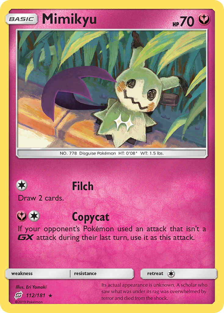 Pokemon TCG Mimikyu 112/181 Team up
