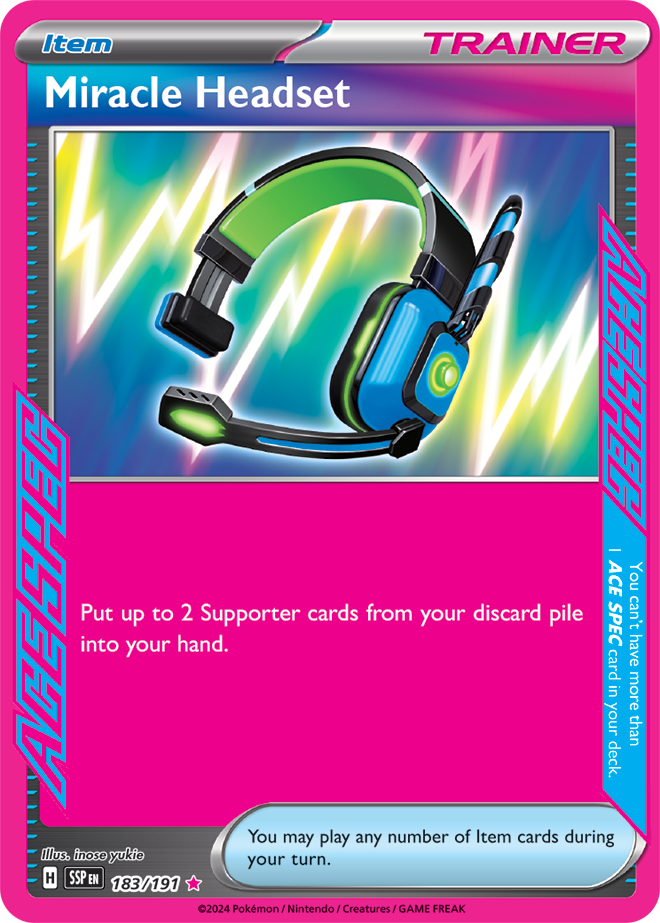 Pokemon TCG Miracle Headset 183/191 Surging Sparks
