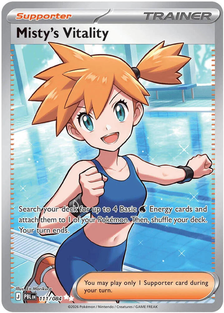 Pokemon TCG Misty's Vitality Full Art Trainer 111/084 Pitch Black