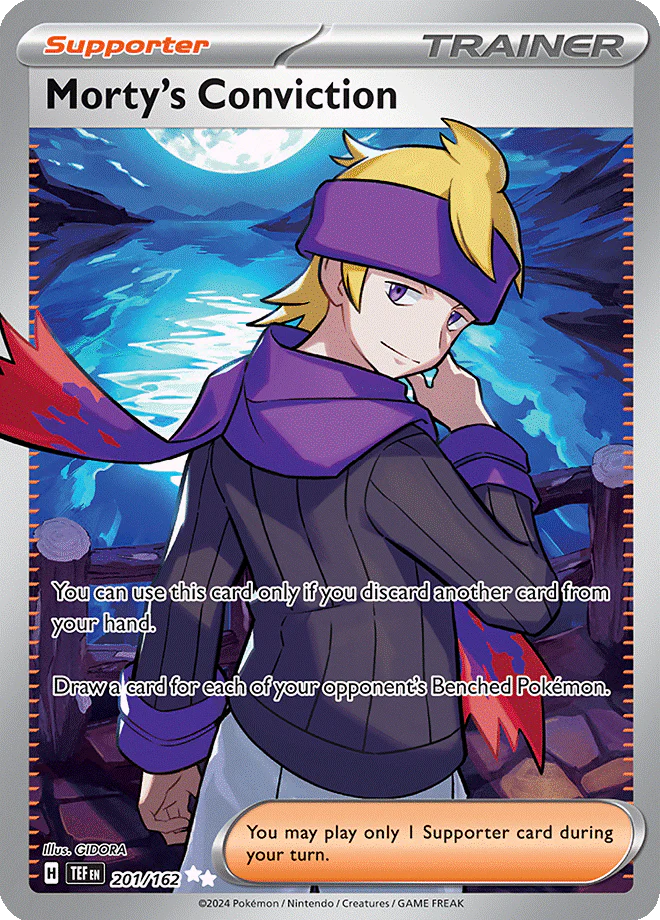 Pokemon TCG Morty's Conviction Full Art Trainer 201/162 Temporal Force