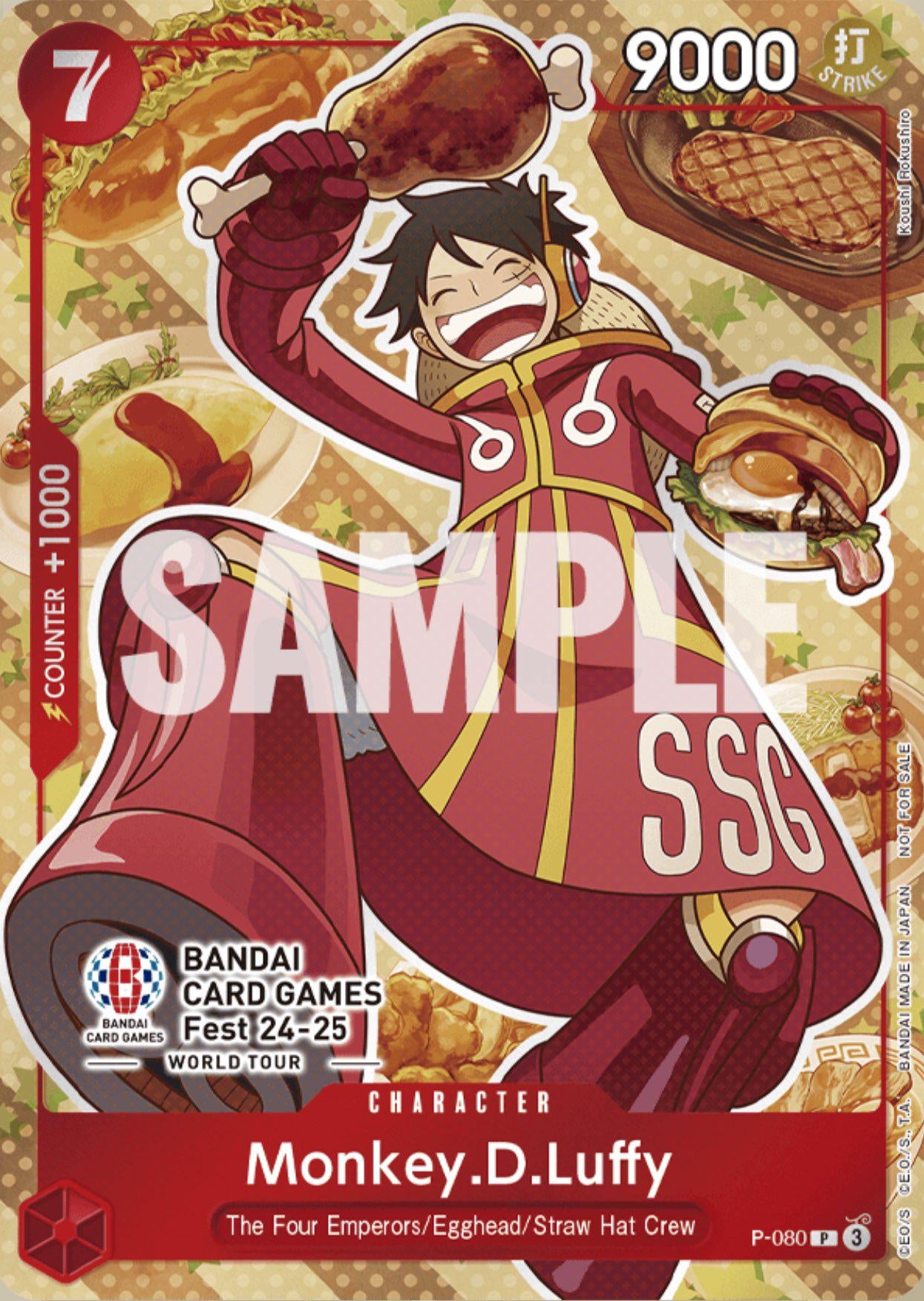 One Piece Card Game Monkey.D.Luffy P-080 Promo