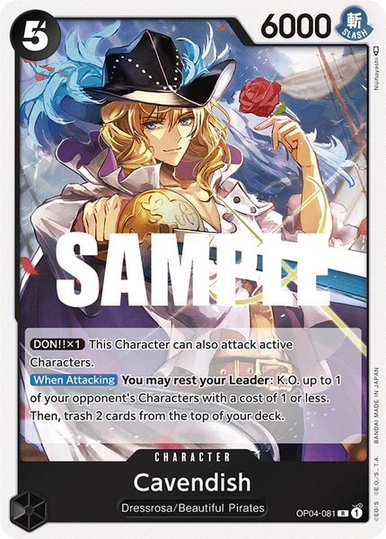 One Piece Card Game Cavendish OP04 Kingdoms of Intrigue OP04-081 2Sis Collectibles One Piece Card Game Cavendish OP04 Kingdoms of Intrigue OP04-081 2Sis Collectibles