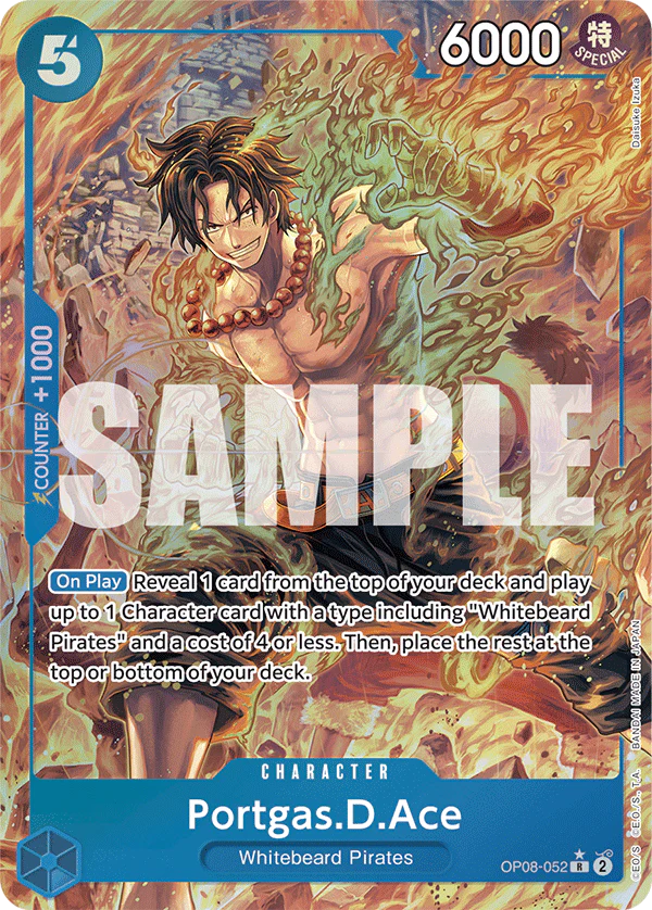 One Piece Card Game Portgas.D.Ace OP08 Two Legends OP08-052