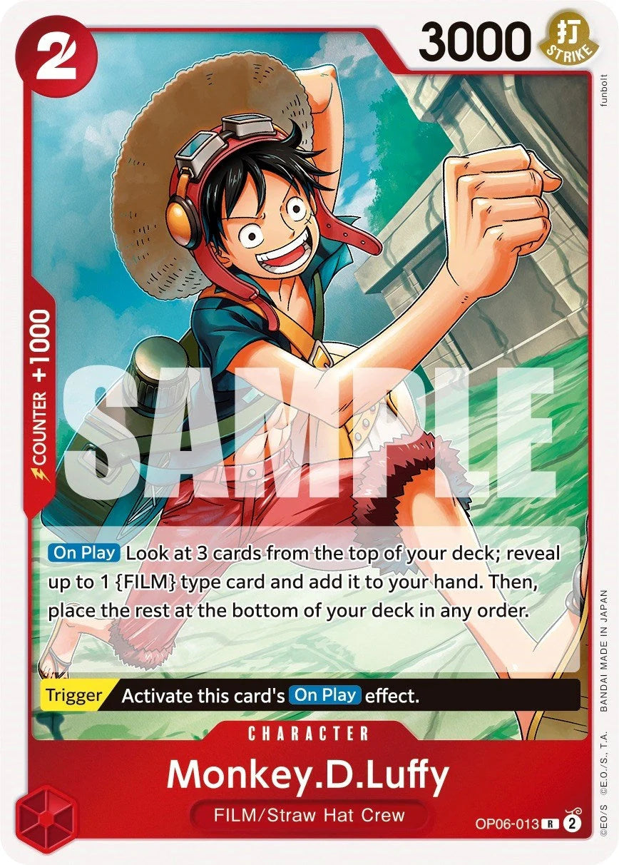 One Piece Card Game Monkey.D.Luffy OP06 Wings of the Captain OP06-013