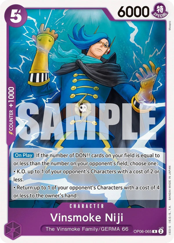 One Piece Card Game Vinsmoke Niji OP06 Wings of The Captain OP06-065