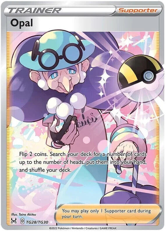 Pokemon TCG Opal Full Art Trainer TG28/TG30 Lost Origin