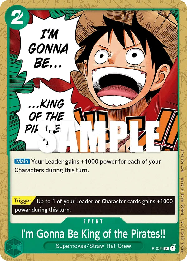 One Piece Card Game I'm Gonna Be King of the Pirates!! Promo P-024