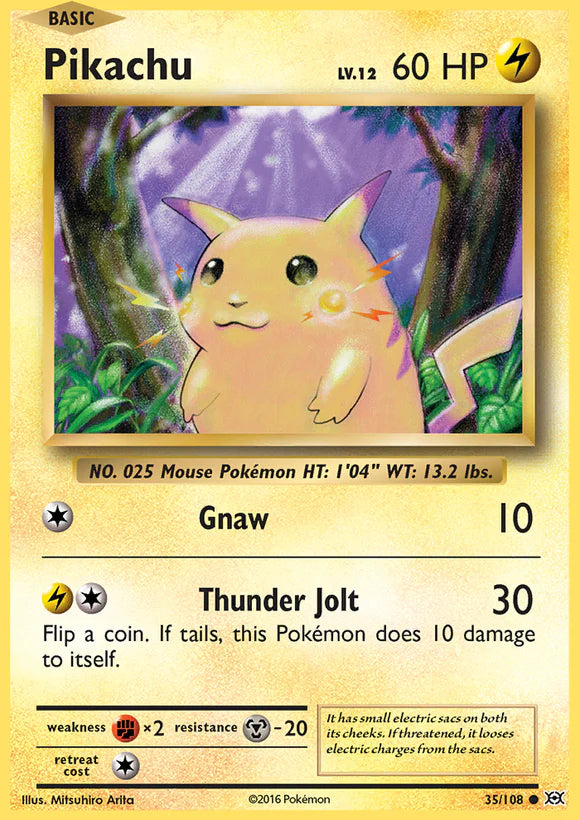 Pokemon TCG Pikachu 35/108 XY Evolution