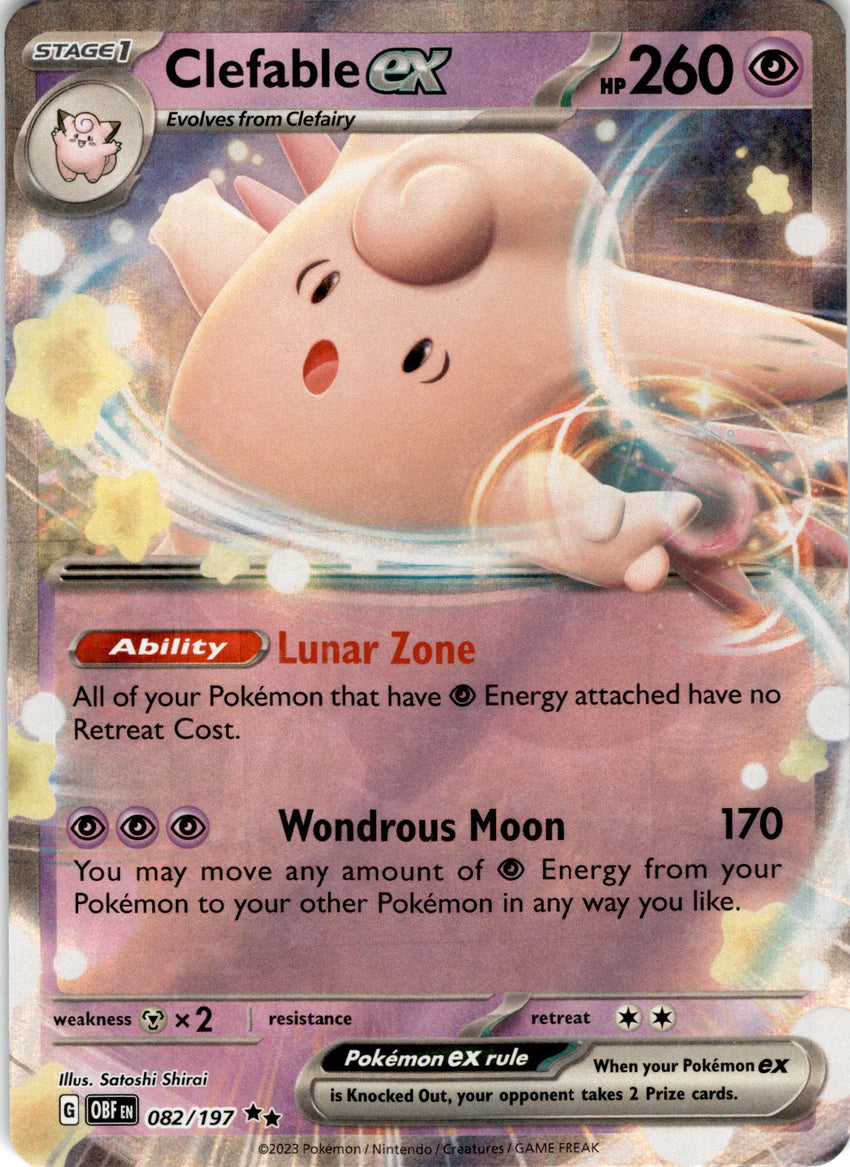 Pokemon TCG Clefable EX 082/197 Obsidian Flames