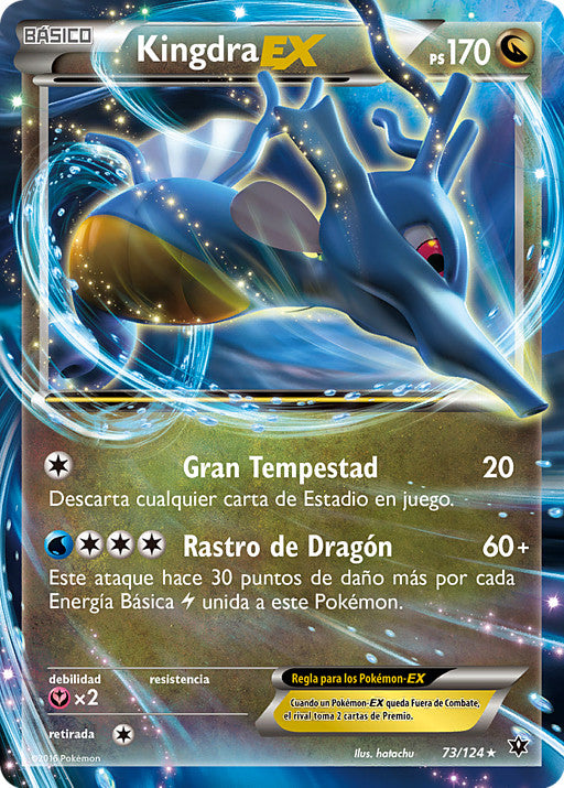 Pokemon TCG Kingdra EX 73/124 Fates Collide