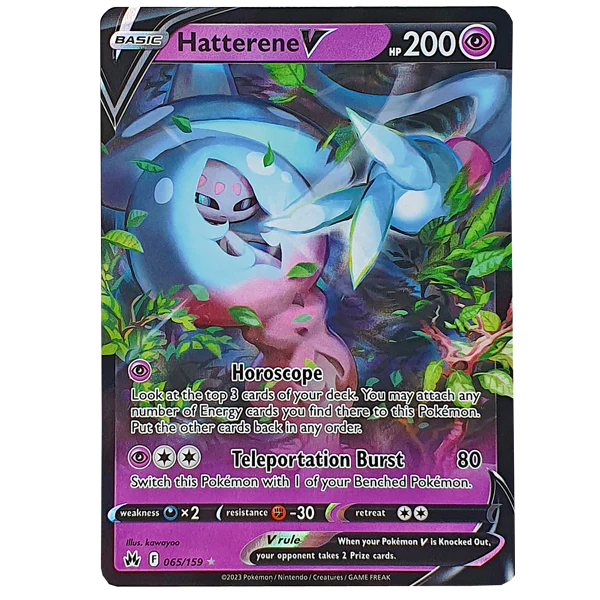 Pokemon TCG Hatterene V 065/159 Crown Zenith