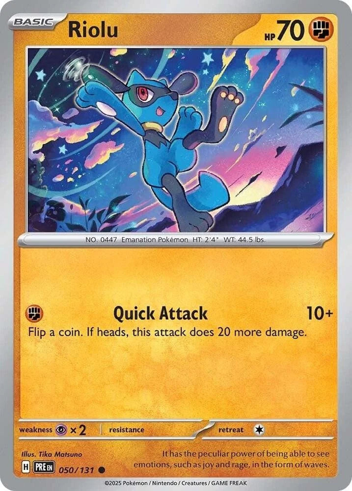 Pokemon TCG Riolu 050/131 Prismatic Evolution