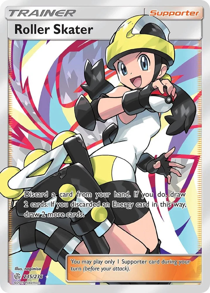 Pokemon TCG Roller Skater Full Art Trainer 235/236 Cosmic Eclipse