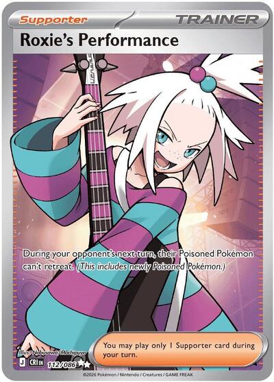 Pokemon TCG Roxie's Performance Full Art Trainer 112/086 Chaos Rising