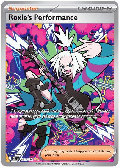 Pokemon TCG Roxie's Performance Full Art Trainer 121/086 Chaos Rising